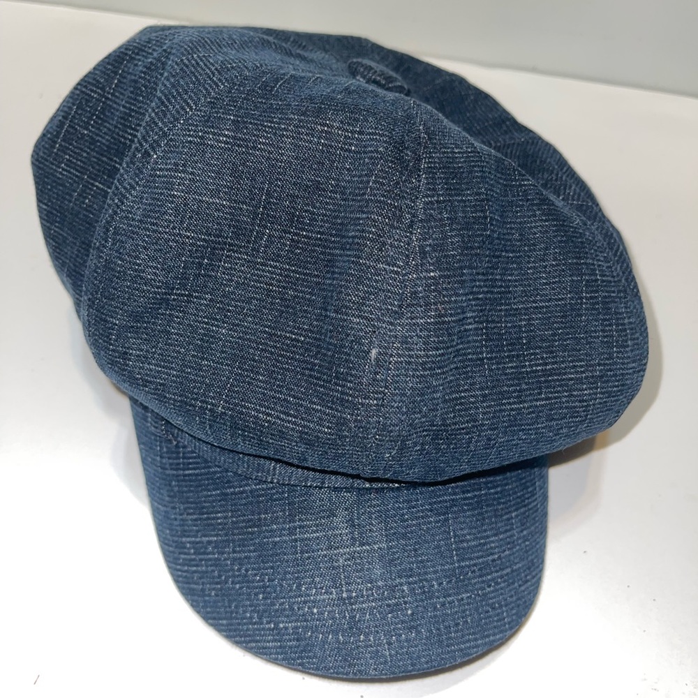 Women’s Dark Blue Denim Newsboy Hat